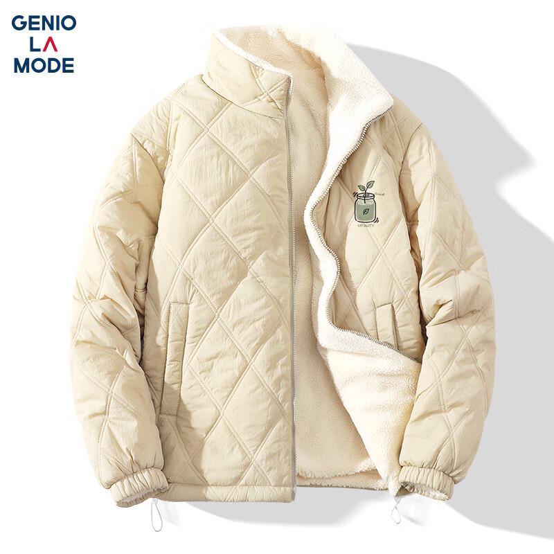 

GENIOLAMODE Men s Winter Padded Stand-Collar Jacket XL