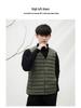 Men's Ultra-Light Down Vest, Large Size, Winter 2026, Short Style with Round Neck, Casual and Portable