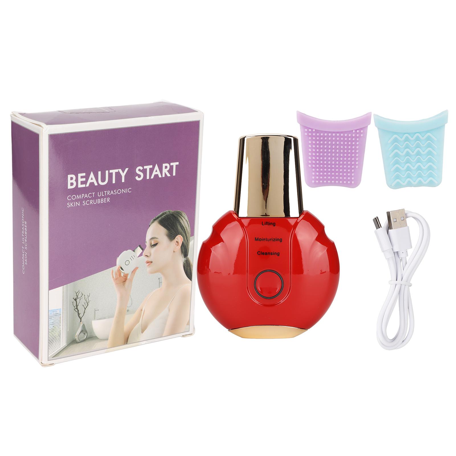 

Шпатель для скруббера кожи, электрический скребок для лица, шпатель для удаления угрей, чистящий инструмент для женщин Red