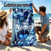 Custom Name Personalized Cosmic Bot Crew Print Beach Towel, for Trip Camping Beach Party Home Decor, Birthday Gift for Family & Friends