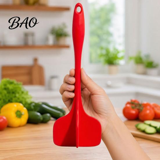 Labor-saving Kitchen Tool Silicone Quad Meat Chopper with 4 Blade, Non-stick Long Handle Smasher, Heat Resistant Ground Beef Tool, Essentials