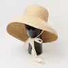 Hand-knitted Sun Hats Raffia Retro Summer Travel Sunscreen Beach Vacation Straw Hat with Lacing for Children Adult Holidays
