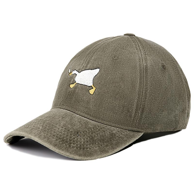 Polyester Baseballkappe mit Gänse-Stickerei und Sonnenschutz für Freizeit-Outdoor-Bekleidung