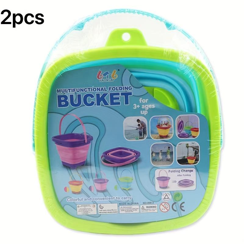 Foldable Water Bucket Foldable Sand Bucket Colorful Foldable Beach Bucket Water Bucket Suitable For Beach Fun Summer Vacation
