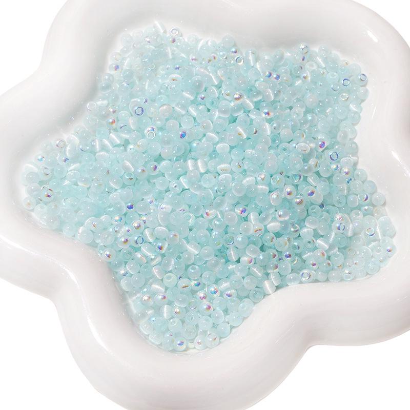 10g Aurora Cat Eye Glass Seed Beads: High-Quality DIY Beading Accessories for Handmade Bracelets