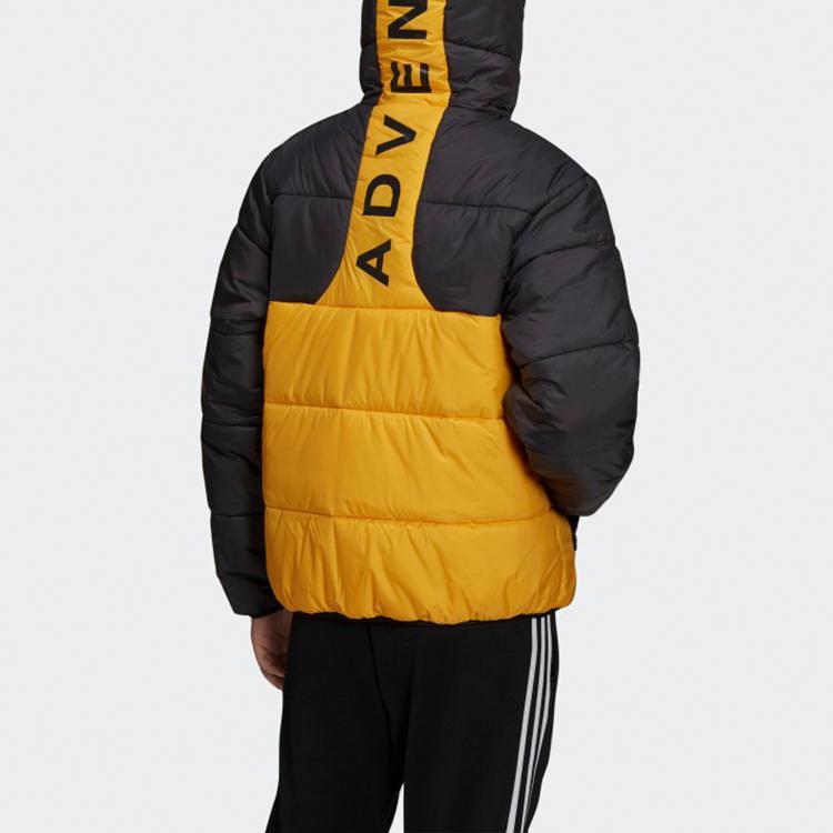 Adidas Originals Embroidered Logo Color-Block Hooded Cotton Jacket Men Outerwear Black H13573