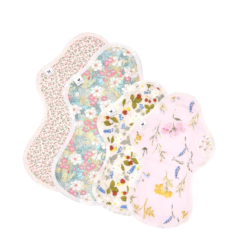 

Салфетки из ткани, набор из 4 шт., органический хлопок, водонепроницаемые, интегрированные, L LL, длинные, пробные, впитывающие воду салфетки 2 типа v01 pure