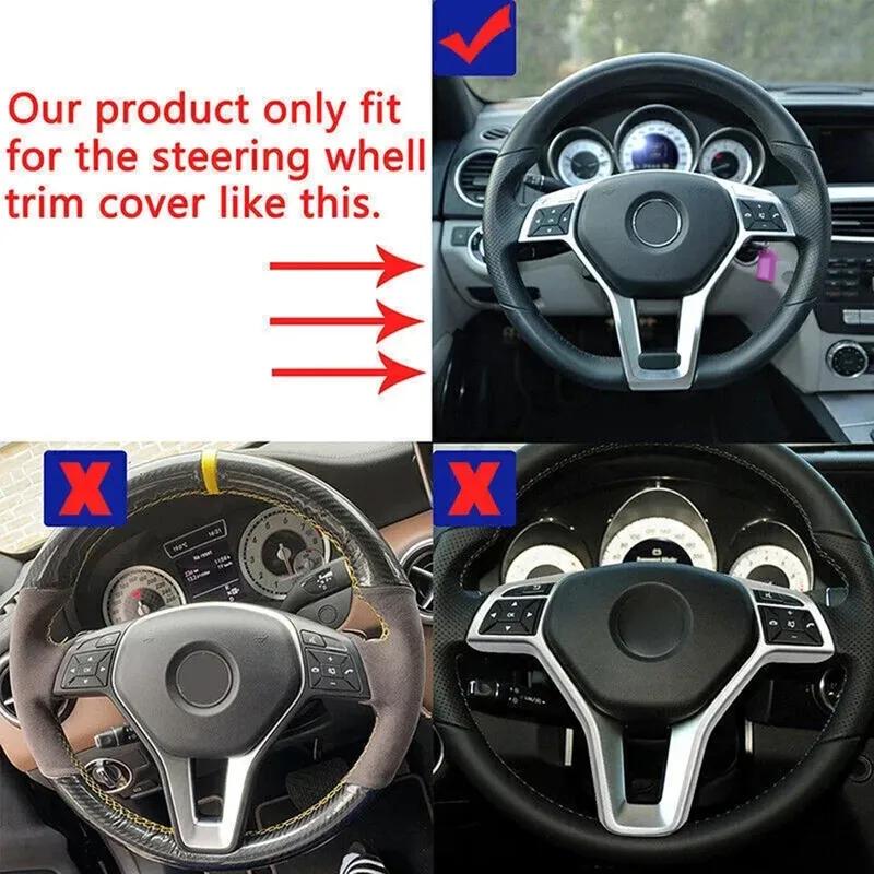 

Silver Car Steering Wheel Trim For Mercedes For Benz W176 W204 12-14 OEM Part Number 0994640013 Replacement Car Accessories