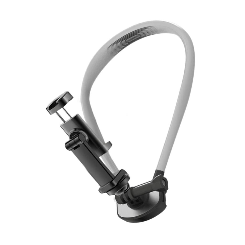 Neck Phone Holder with Clip Hands Free Accessories Silicone Exterior for Video Recording