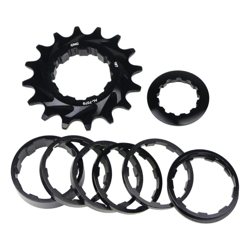 16 fogas egysebességes fogaskerék Mountain Bike-hoz erős szerkezetű átalakítókészlet Könnyen felszerelhető