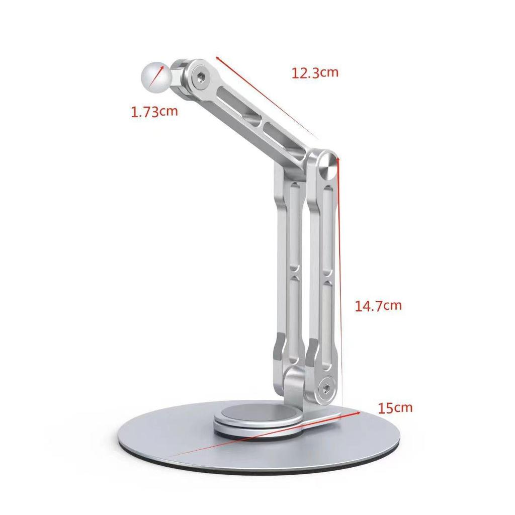 Suport Monitor Industrial cu Touchscreen Ajustabil 17.3” cu Cap Universal cu Bilă și Compatibilitate VESA 75-100