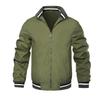 Herren Stickerei Weizen Stehkragen Baseballjacke - Große Größen Lässige Mode für Frühling und Herbst