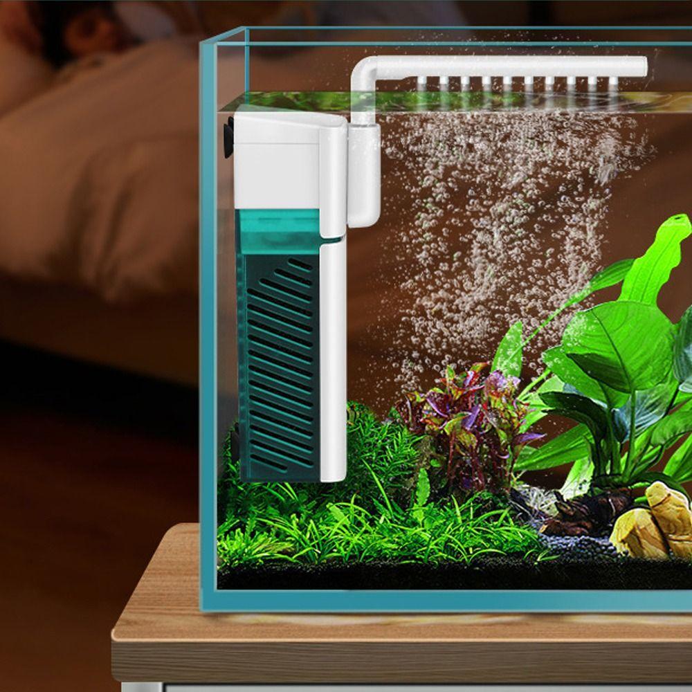 Einstellbarer Aquarienfilter 3-in-1 Wasserreinigung Eingebauter Umwälzfilter Kleines Aquarium