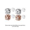 4pcs 8mm Earrings Punch-free Classic Zircon Stud Exquisite Fashion Shinny Rustproof Earwear Ear Pendant for Men