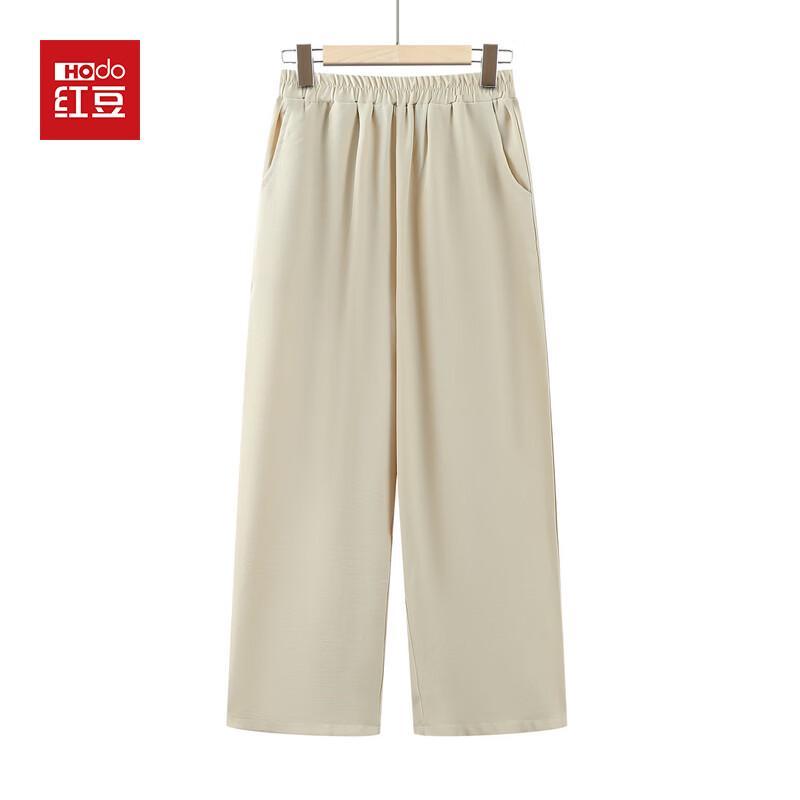 Hodo Women's Mid-Elderly Summer Thin High-Waist Cropped Pants