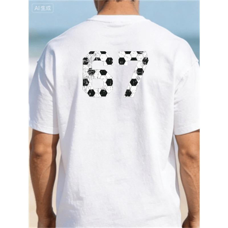 European sizes Men's Vintage Football Jersey T-Shirt - Retro Soccer Shirt , Loose Fit Round Neck Short Sleeve Suitable for Training