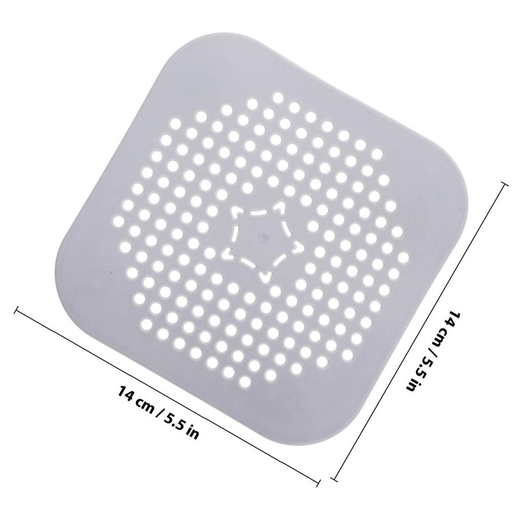 4Pcs Kitchen Floor Drain Silicone Strainer Square Sink Hair Catcher Non-Clogging Bathroom Floor Hair Catcher Cover Shower Drain