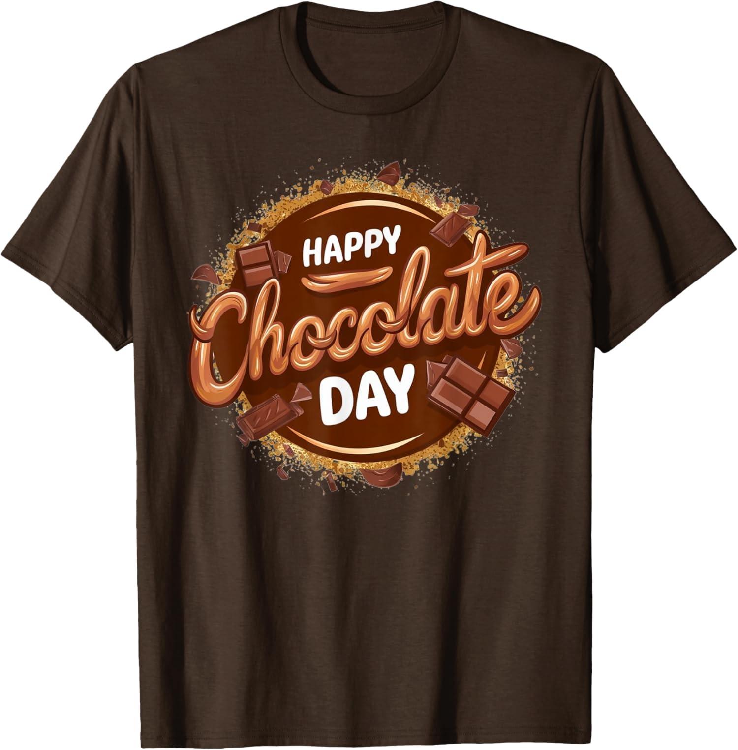 Happy Chocolate Day Celebrating World Chocolate Day T-Shirt S