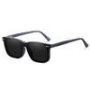 NOUVEAU dans Lunettes Optiques Myopie à Clip Magnétique TR90 Lunettes de Soleil Anti-Reflets pour la Conduite Teintes Noires Prescription Personnalisée
