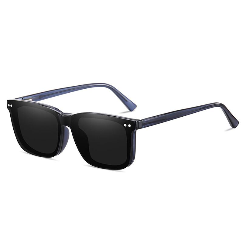 NOUVEAU dans Lunettes Optiques Myopie à Clip Magnétique TR90 Lunettes de Soleil Anti-Reflets pour la Conduite Teintes Noires Prescription Personnalisée