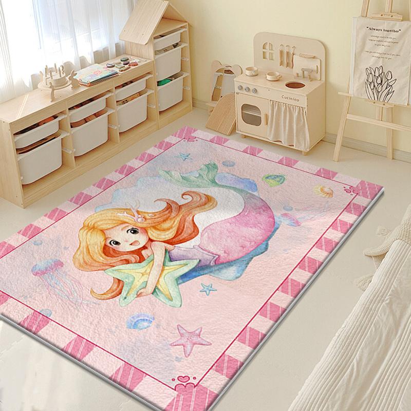 Cartoon Style Living Room Decoration Anti-Slip Carpet Large Size Rugs For Bedroom Thick Plush Children Floor Mat Fluffy Soft Rug