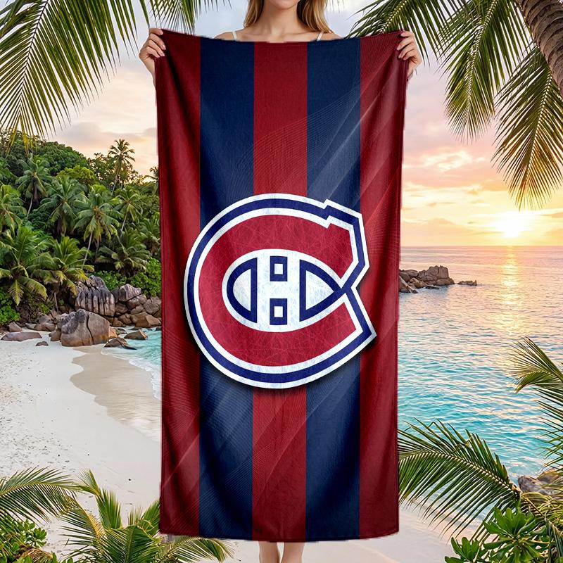 Montreal Canadiens Mode Strandtuch Tragbar Weich Schnelltrocknend Handtuch Für Schwimmen Camping Urlaub