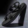 Erkek Sandalet Çift Modeli Rahat Terlik Trend Düz Sandalet Aşınmaya dayanıklı Flip Flop Rahat plaj ayakkabısı Moda Yaz