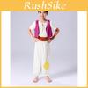 Costume da Aladino per Bambini Vestito da Principe Magico Realizzato in Fibra di Bambù per Spettacoli Teatrali