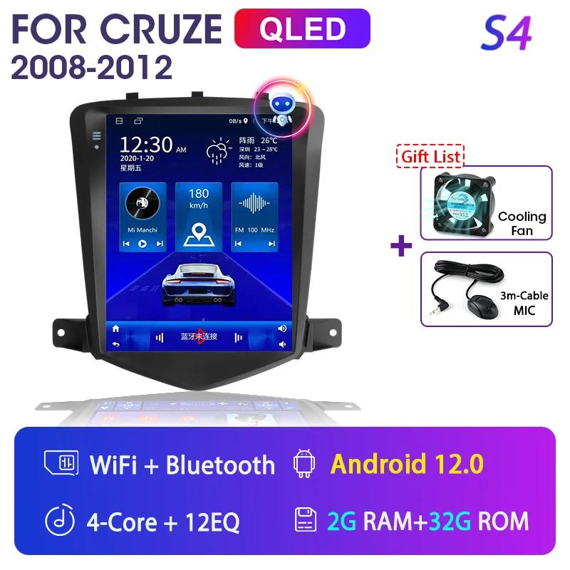 9.7" Android 12 Carplay Car Radio for Chevrolet Cruze J300 2008 - 2012 Multimedia Player 2 Din GPS Stereo DVD Head Unit