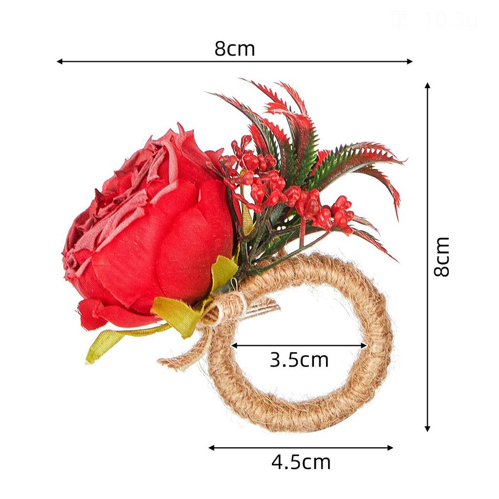 Simulation Napkin Buckle Western-style Upscale Restaurant Mouth Cloth Ring Mori Creative New Simulation Rose Napkin Ring