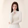 Fenteng Women's Thermal Wool Blend Round Neck Top