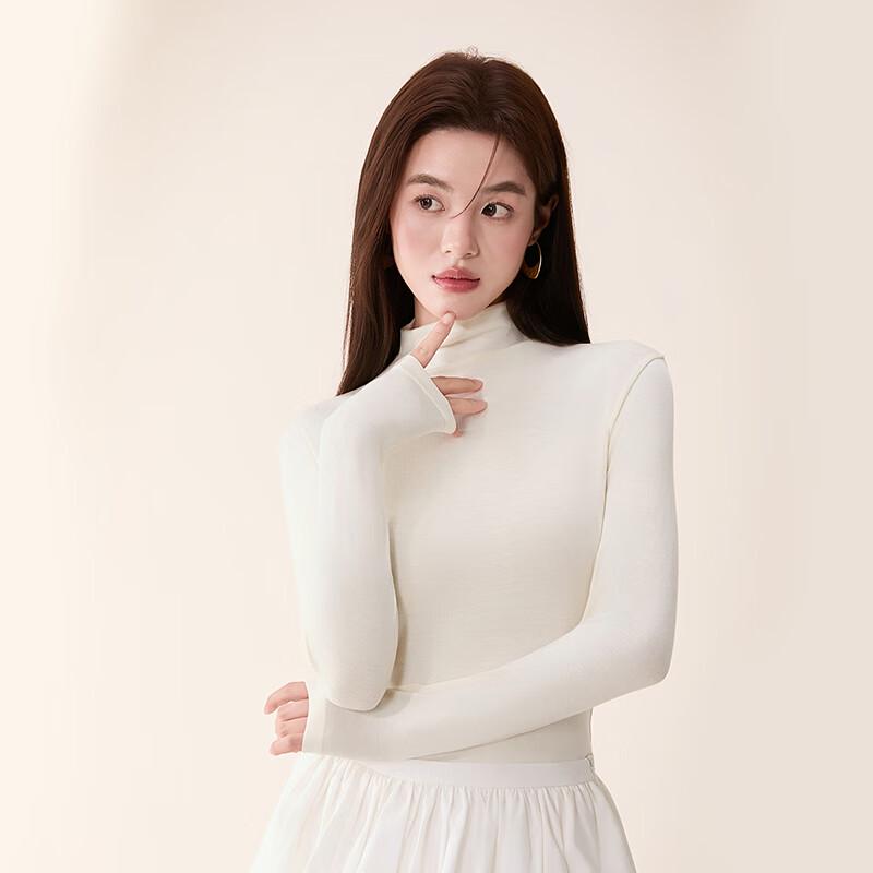 Fenteng Women's Thermal Wool Blend Round Neck Top