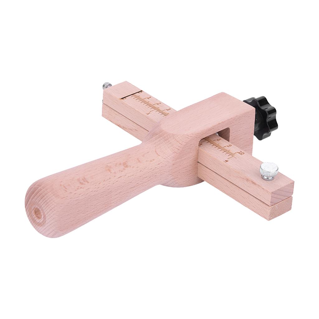 Adjustable Wooden Strip and Strap Belt Cutter Leather Hand Cutting DIY Craft Tool With 5 Blades