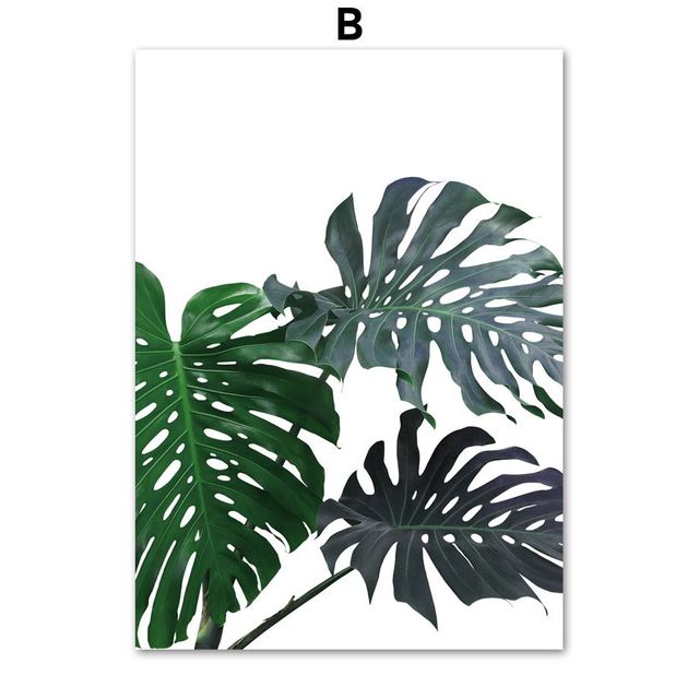 

Монстера банановые листья зеленое растение агава настенная живопись холст для декора гостиной постеры на скандинавскую тему и принты настенные панно 21*30cm