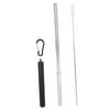 Portable Stainless Steel Telescopic Reusable Straw with Cleaning Brush for Drinking Coffee Milk