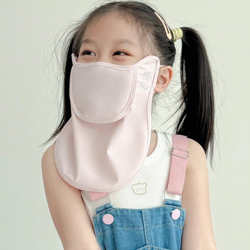 

Children s sunscreen mask summer UV protection ice silk face towel drinking water shading outdoor sports cycling sunscreen mask