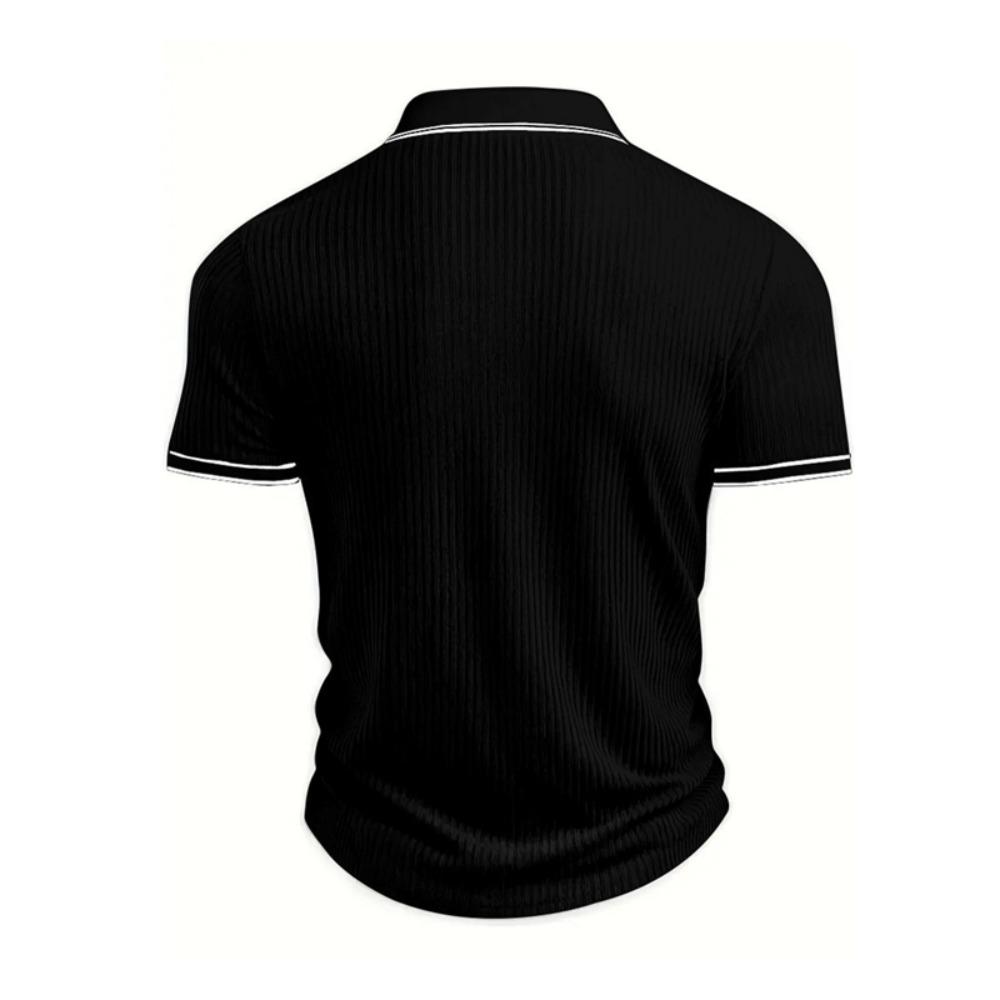 New Men's Polo Short-sleeved Shirt Solid Color for Men Business Casual and Trendy Summer New Men's Short-sleeved Polo Shirt