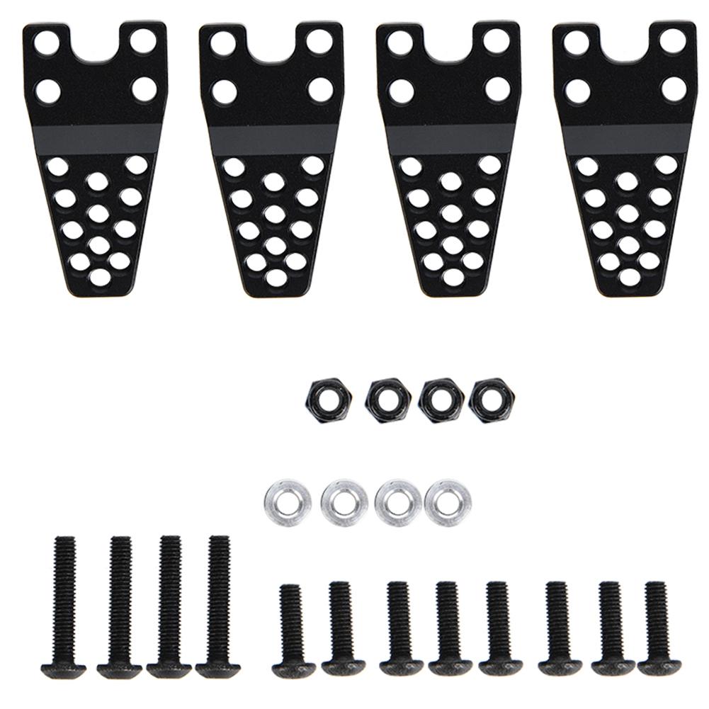 Aluminum Lower Shock Mount Lift Kit Set for Axial SCX10 Remote Control Car Threaded MountingBlack