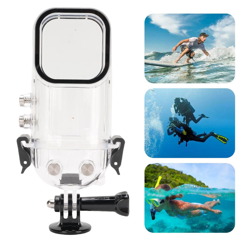 Tauchgehäuse passend für Insta360 X3 Action-Kamera, 45 m regendicht, PC/PMMA-Kameraschutz, Unterwasser-Tauchgehäuse