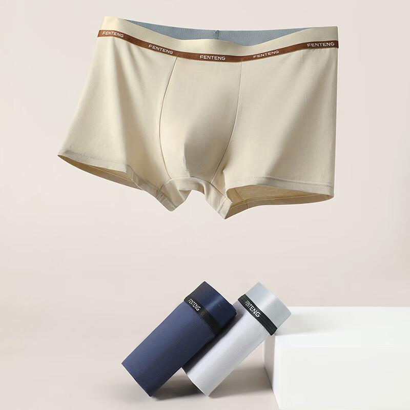 Fenteng Men's 3-Pack 60S Soft Cotton Boxer Briefs