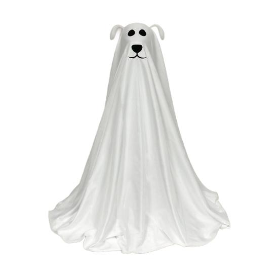 Halloween Decoration Light-Up Spooky Ghost Dog Statue Battery Operated Remote String Lights Front Door Porch Yard Lawn Decor