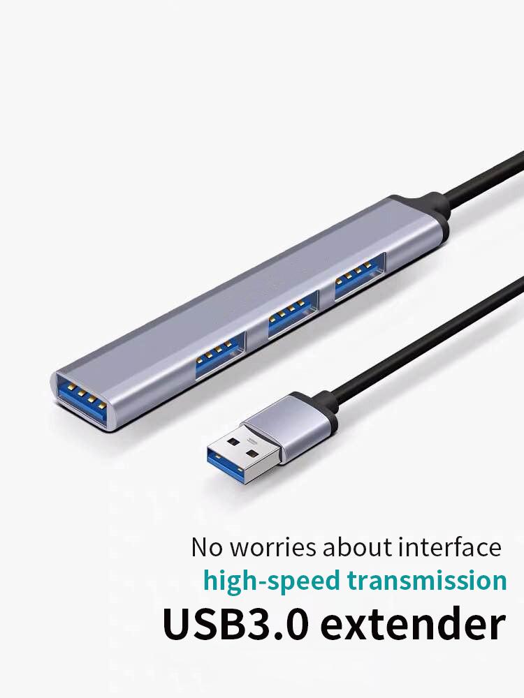 Mini-USB-Hub-Erweiterungen, 4-Port-USB 3.0-Hub 2.0-Hub, USB-Adapterstation, ultradünner tragbarer Daten-Hub, USB-Splitter