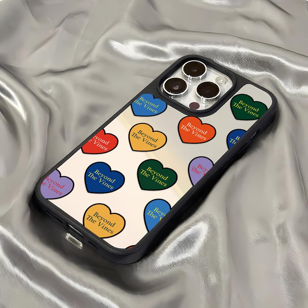 Mirror Phone Case for iPhone 15 11 13 14 for 15 16 Pro Max 12 13 16 Pro Cloud Flower and Animal Cute Style Phone Case