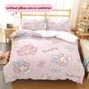 My Melody  Pattern Bedding Quilt Set  Home Decoration  Gift (1 * Duvet Cover + 2 * Pillowcase  Without Core)