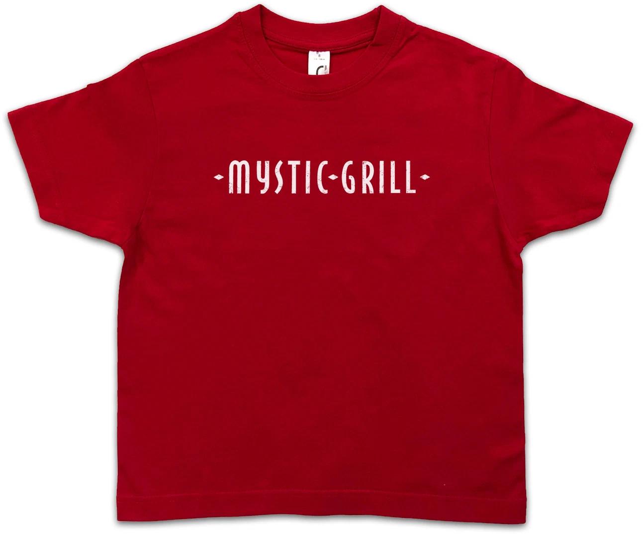 

MYSTIC GRILL Kids Boys T-Shirt Vampire Sign Restaurant Diaries The Falls Logo 110