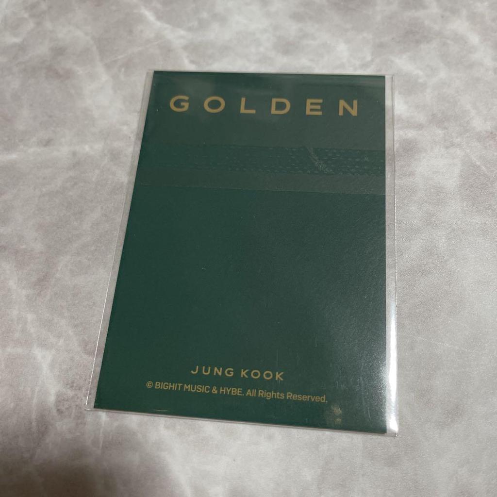 [USED] BTS JUNGKOOK GOLDEN bomber jacket with photo card