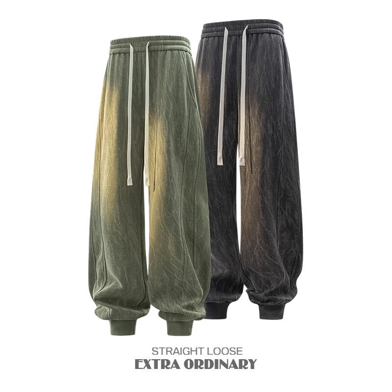 TOM ADAM Men's Retro Tie-Dye Cuffed Sweatpants