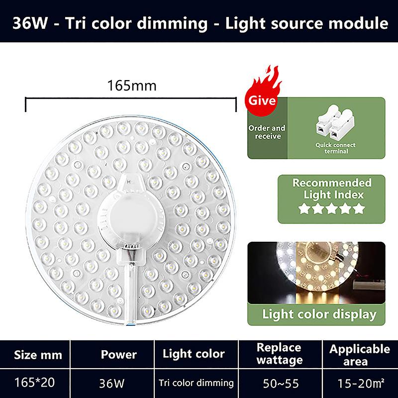 1 Satz Magnetische Saug-LED-Panel Kreisringleuchte 12W 18W 24W 36W 48W 72W LED Rund AC220V Deckenlampe Lichtquelle