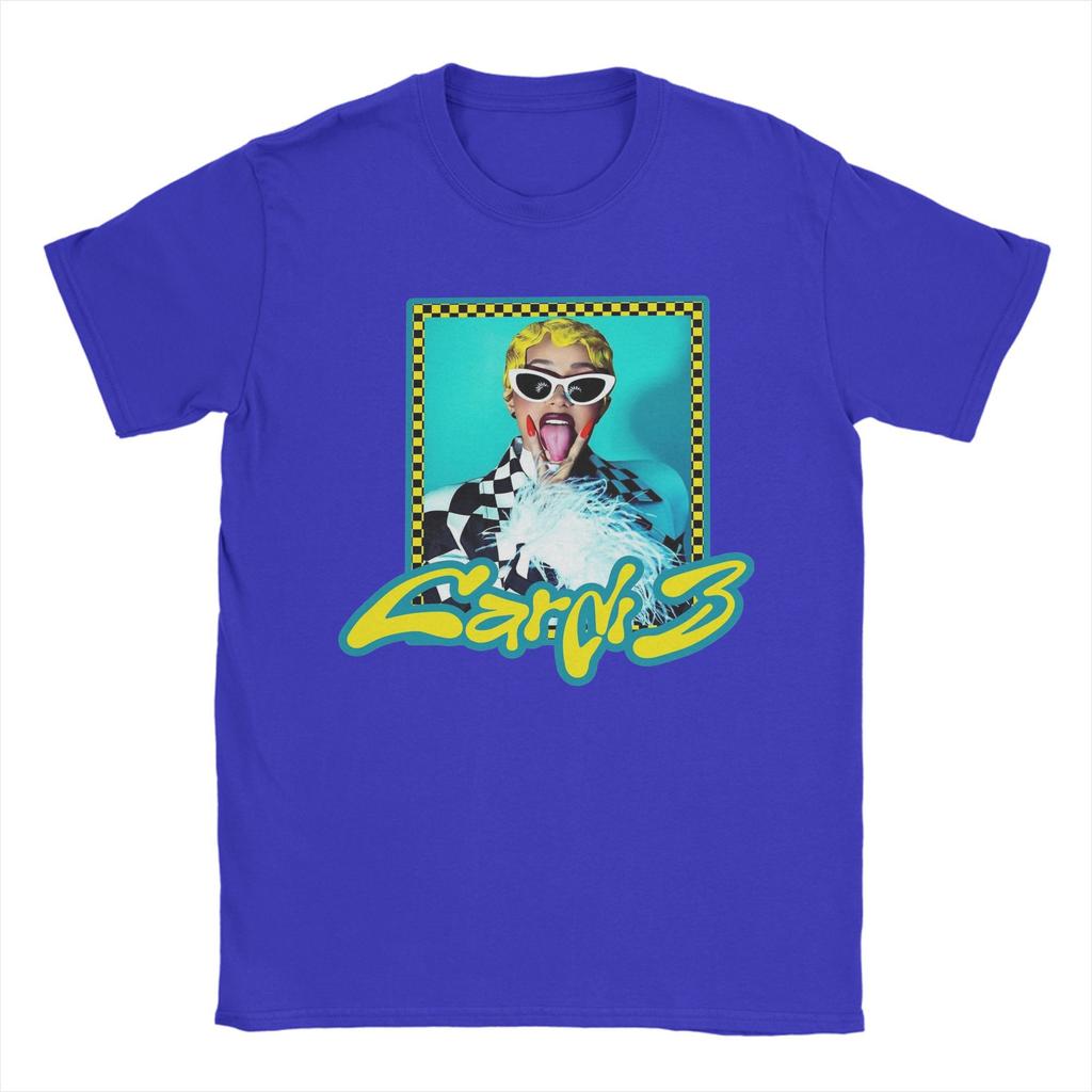 Rapper Cardi B T-Shirts for Men  Humor Cotton Tee Shirt Round Neck Short Sleeve T Shirt Plus Size Tops