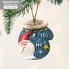 New Christmas Painted Resin Santa Claus Heart Pendant Retro Style Christmas Tree Imitation Ceramic Decoration navidad 2025